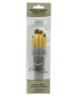 Brush Set Crafters Choice™ 4pc Brown Taklon Angle