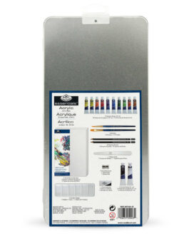Set of acrylic paints in a metal case Deluxe