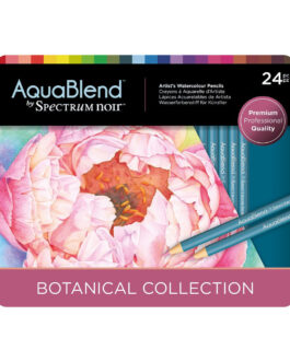 Watercolour Colouring Pencils Set AquaBlend 24pcs in metal box Botanical Collection