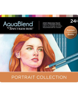 Akvarelluvate Värvipliiatsite Komplekt AquaBlend 24tk metallkarbis Portrait Collection