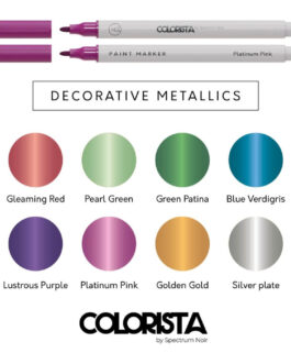 Acrylic Marker Set 8pcs Metallic Colorista