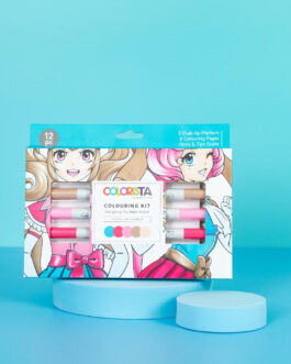 Alcohol Based Marker Set 5 markers 2 tips+Coloring sheets Colorista Stars of Manga