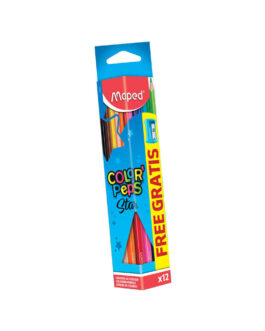 Colouring pencil MAPED ColorPeps Star 12pc + Eraser