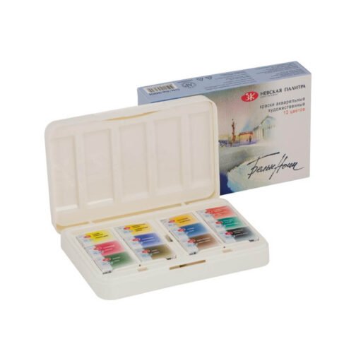 Watercolours Set "White Nights" 12 Colours in plastic box