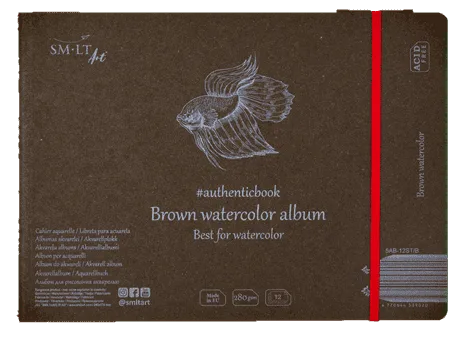 Watercolour pad 176*245 brown 280g 12 pages