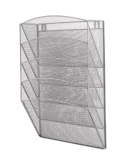 Wall Rack Metal Grid Silver 5 sections Lev.