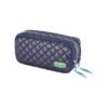 Pencil case Quilted Double Zipped Brons