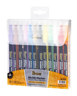 Acrylic Paint Markers Set 12 colors fine point tip