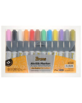 Acrylic Colour Markers Set 12 colours